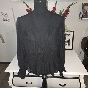 SHEIN Curve Black Lace Top 3XL